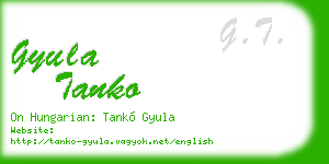 gyula tanko business card